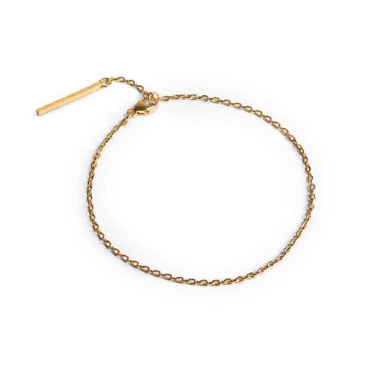 Anchor Chain armbånd i mat forgyldt sølv fra Jane Kønig (15,5–17 cm, 1,2 mm)